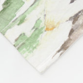 Snowy Hütte Aquarellmalerei Fleecedecke (Ecke)