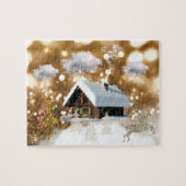 Snowy Hütte Holiday Puzzle (Horizontal)