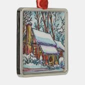 Snowy Hütte Ornament Aus Metall (Rechts)