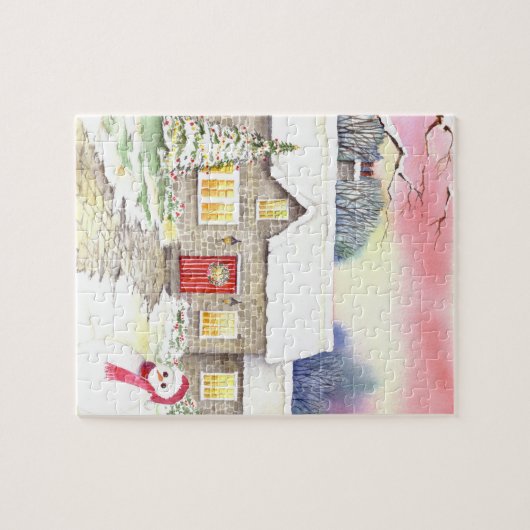 Snowy Hütte Puzzle (Horizontal)