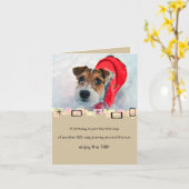 Snowy Jack Russell Terrier Birthday Greeting Card Karte (Gelbe Blume)