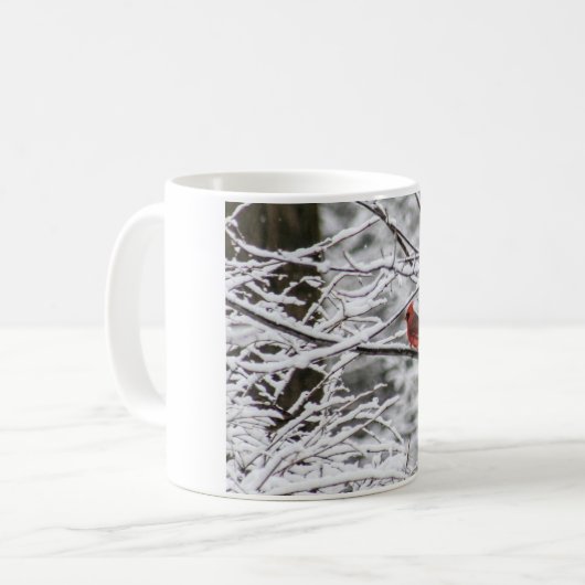Snowy Kardinal Kaffeetasse (Vorderseite Links)