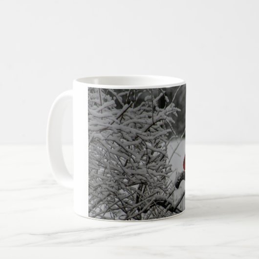 Snowy Kardinal Kaffeetasse (Vorderseite Links)