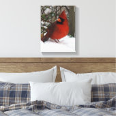 Snowy Kardinal Leinwanddruck (Insitu (Schlafzimmer))