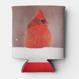Snowy Kardinal Red Bird Cosy Can Cooler Dosenkühler