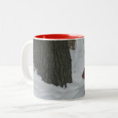 Snowy Kardinal Zweifarbige Tasse (Vorderseite Links)
