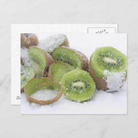 Snowy Kiwi Postkarte (Vorne/Hinten)