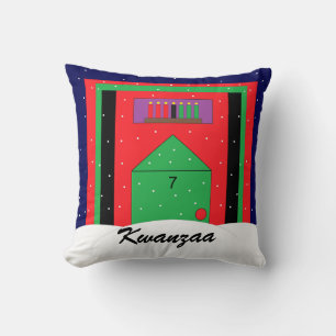 Snowy Kwanzaa Kissen