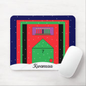 Snowy Kwanzaa Mousepad (Mit Mouse)