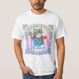 Snowy Lady Snowman T-Shirt