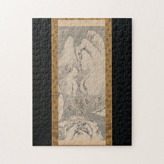 Snowy Landscape 1744 Sakaki Hyakusen Art Puzzle (Vertikal)