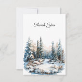 Snowy Landscape Beerdigung Foto Vielen Dank Dankeskarte (Vorderseite)