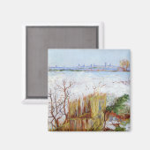 Snowy Landscape, berühmtes Bild von Van Gogh Magnet (Vorderseite/Rückseite)