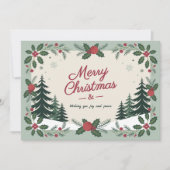 Snowy Landscape & Fir Trees - Frohe Weihnachten (Vorderseite)