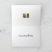 Snowy Landscape Happy Holidays Card Einladung (Innenseite)