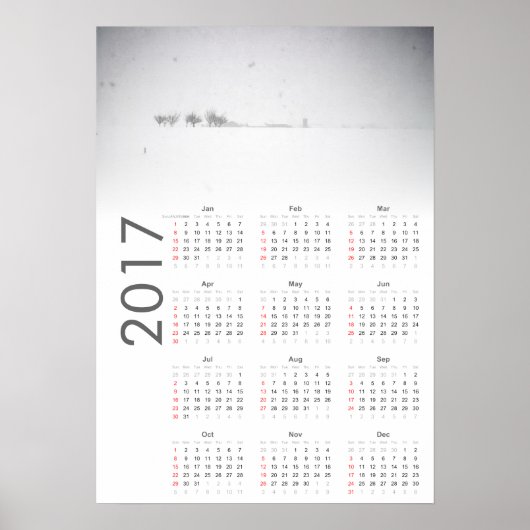 Snowy Landscape Kalender 2017 Poster (Vorne)