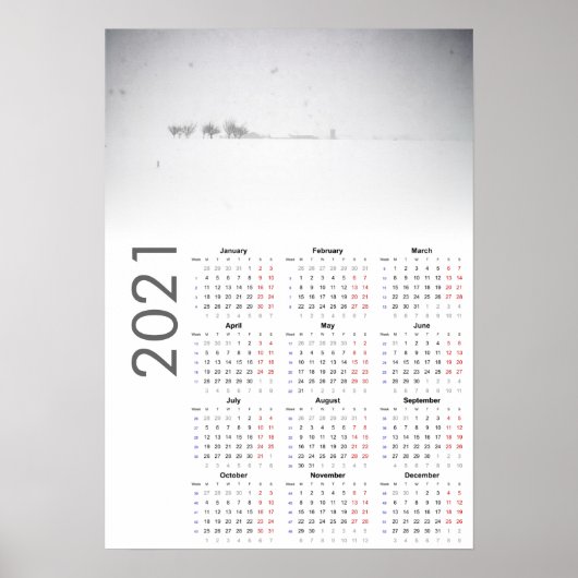 Snowy Landscape Kalender 2021 Poster (Vorne)