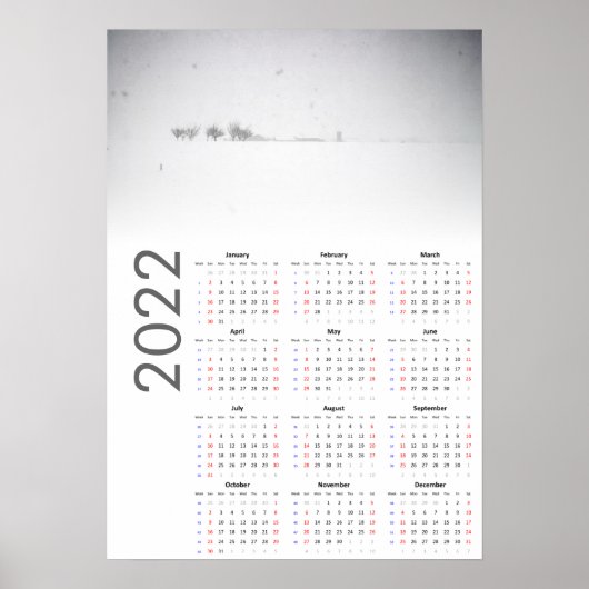 Snowy Landscape Kalender 2022 Poster (Vorne)