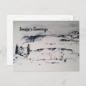 Snowy Landscape Weihnachts-Weihnachtskarte Feiertagspostkarte (Vorne/Hinten)