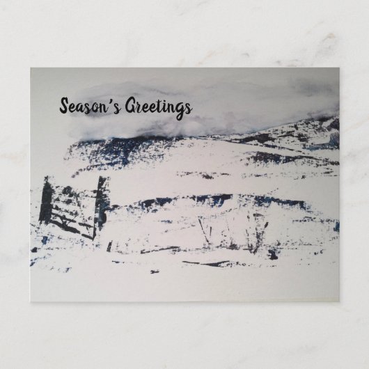 Snowy Landscape Weihnachts-Weihnachtskarte Feiertagspostkarte (Vorderseite)