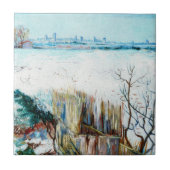 Snowy Landscape with Arles by Vincent van Gogh Fliese (Vorderseite)