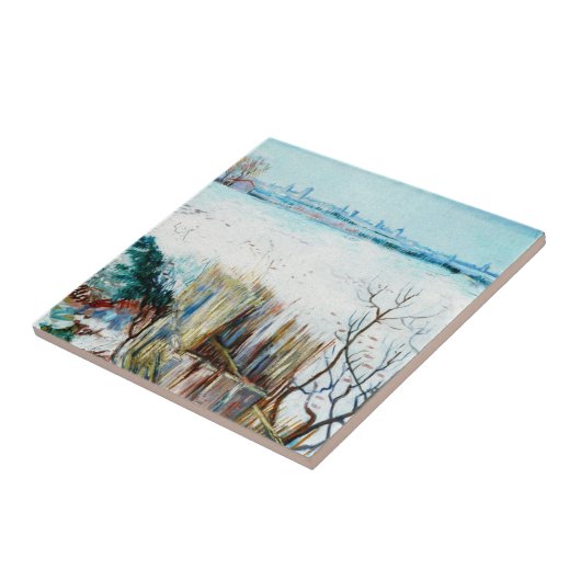 Snowy Landscape with Arles by Vincent van Gogh Fliese (Seite)