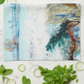 Snowy Landscape with Arles by Vincent van Gogh Geschirrtuch (Gefaltet)