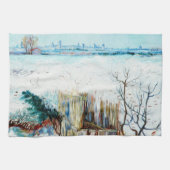 Snowy Landscape with Arles by Vincent van Gogh Geschirrtuch (Horizontal)