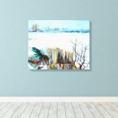 Snowy Landscape with Arles by Vincent van Gogh Leinwanddruck (Insitu (Holzboden))