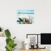 Snowy Landscape with Arles by Vincent van Gogh Poster (Heimbüro)