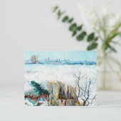 Snowy Landscape with Arles by Vincent van Gogh Postkarte (Stehend Vorderseite)