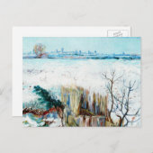 Snowy Landscape with Arles by Vincent van Gogh Postkarte (Vorne/Hinten)