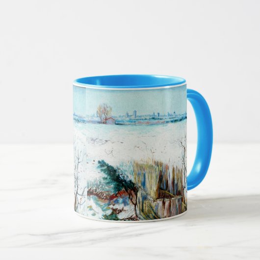 Snowy Landscape with Arles by Vincent van Gogh Tasse (VorderseiteRechts)