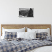 Snowy-Landschaft in Schwarzweiss Leinwanddruck (Insitu (Schlafzimmer))