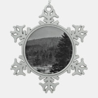 Snowy-Landschaft in Schwarzweiss