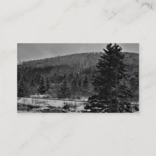 Snowy-Landschaft in Schwarzweiss Visitenkarte