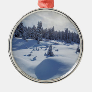 Snowy-Landschaft Ornament Aus Metall