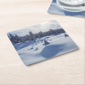 Snowy-Landschaft Rechteckiger Pappuntersetzer (angewinkelt)
