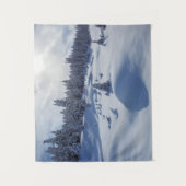Snowy-Landschaft Wandteppich (Vorderseite)