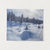 Snowy-Landschaft Wandteppich (Vorderseite (Horizontal))