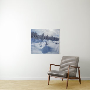 Snowy-Landschaft Wandteppich
