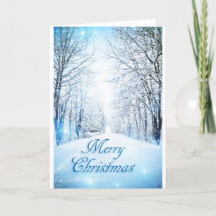 Snowy Lane Christmas Card Feiertagskarte