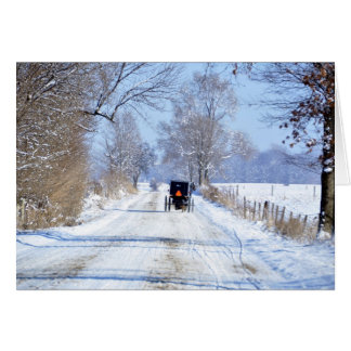 Snowy Lane in Amish Country