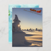 Snowy Lapland Weihnachtskarte Feiertagskarte (Vorne/Hinten)