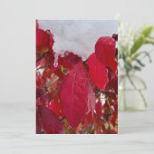 Snowy Leaves Feiertagskarte (Stehend Vorderseite)