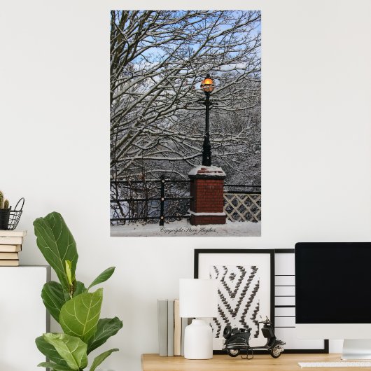 Snowy Light Scene Print Poster (Heimbüro)