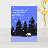 Snowy Little House on Prairie Original Art Karte (Gelbe Blume)