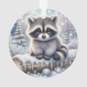Snowy Log Raccoon & Ornament Ball (Rückseite)