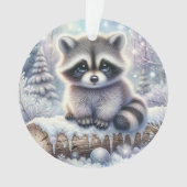 Snowy Log Raccoon & Ornament Ball (Vorderseite)