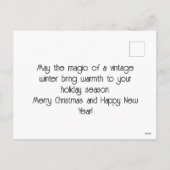 Snowy London Christmas Scene Feiertagspostkarte (Rückseite)